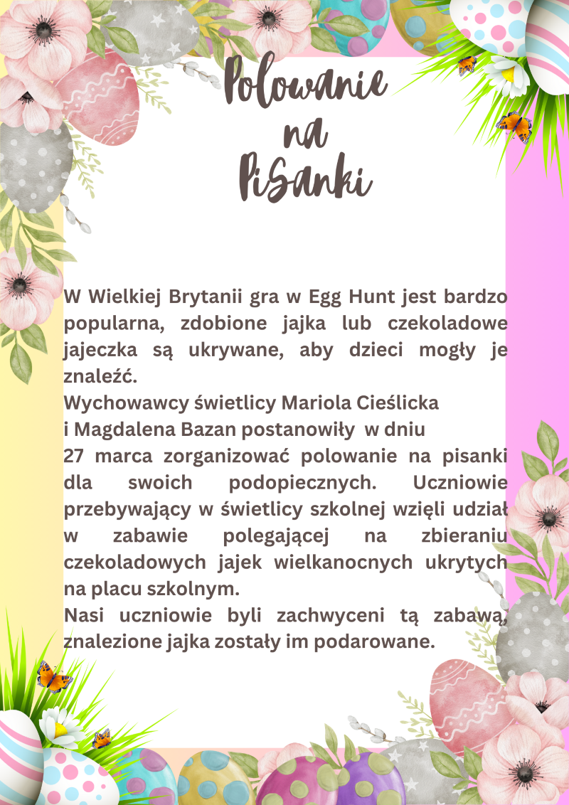 Pink Colorful Happy Easter Document A4