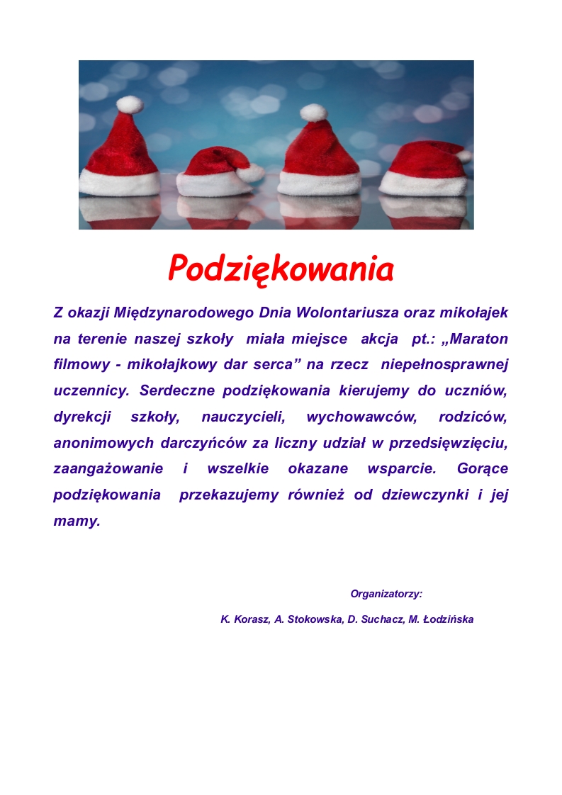 Podziękowania