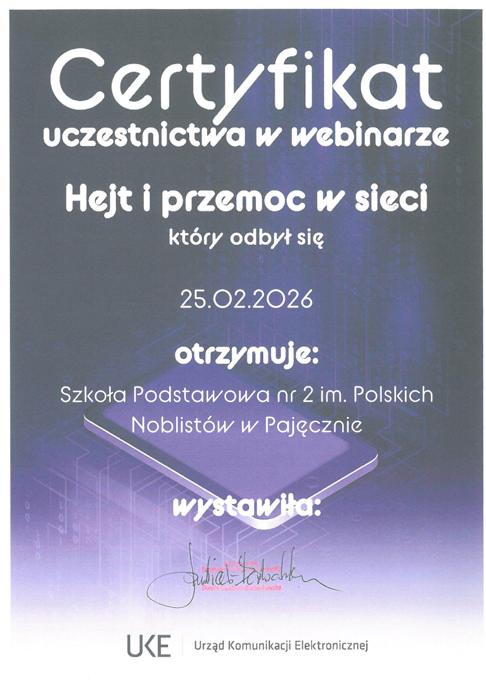 hejt certyfikat