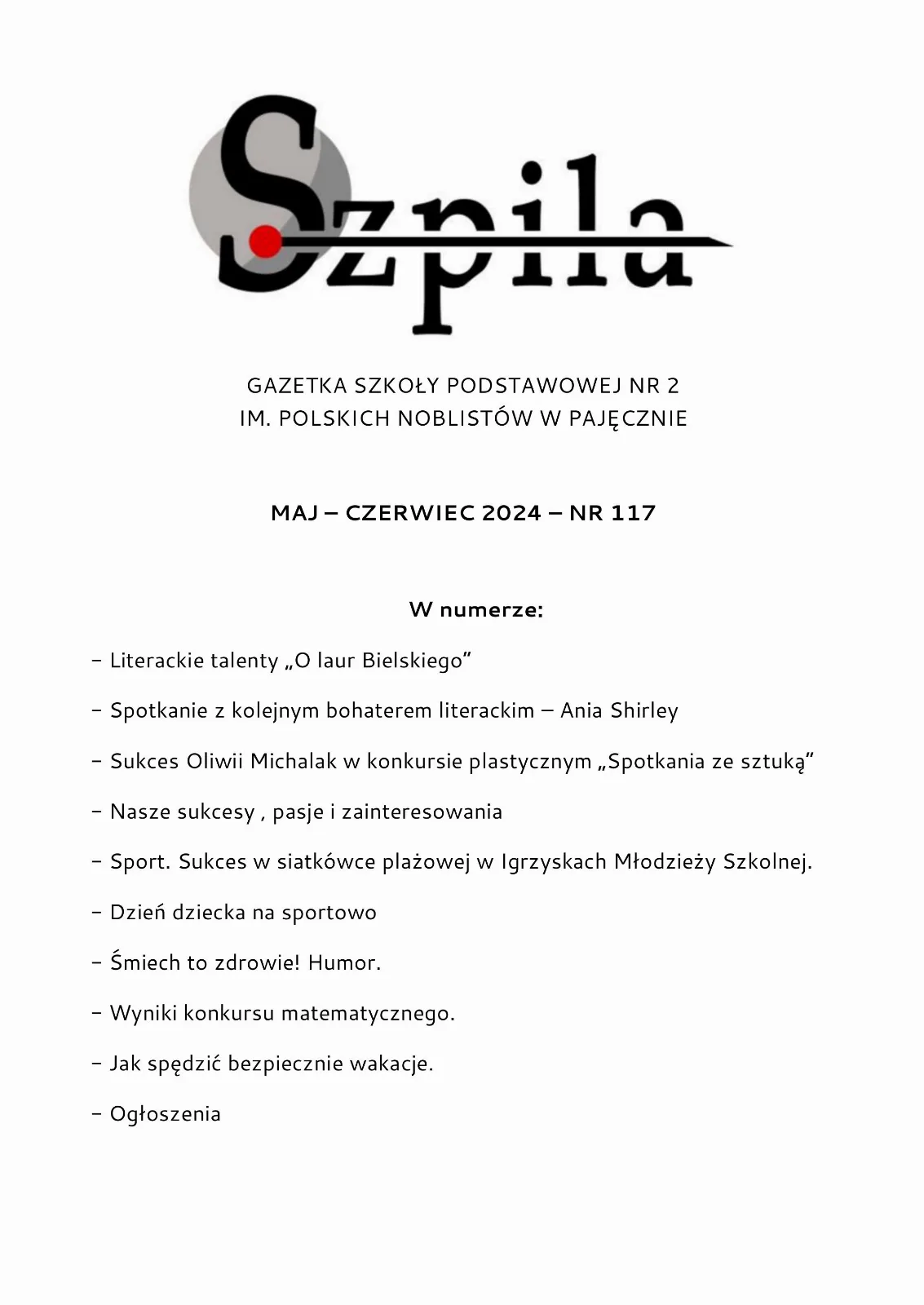 Okładka: Szpila - maj/czerwiec 2024