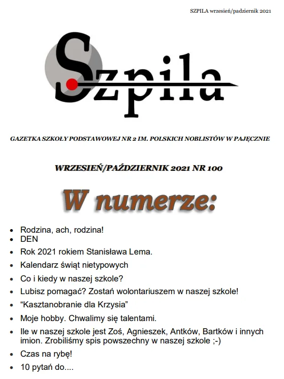 Okładka: Szpila - wrzesień/październik 2021/22