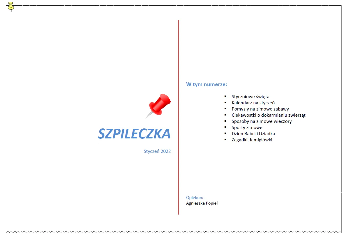 Okładka: Szpileczka - styczeń 2021/22