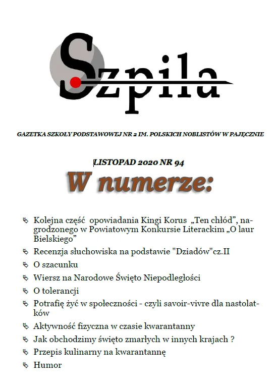Okładka: Szpila - listopad 2020/21