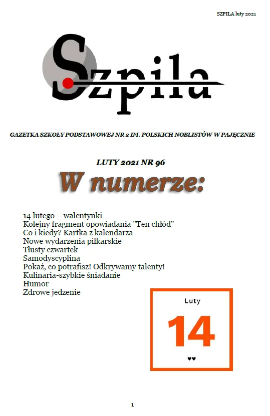 Okładka: Szpila - luty 2020/21